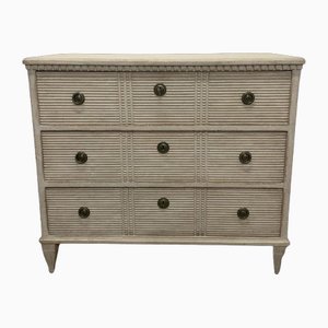 Gustavian Grey Chest of Drawers, 1880s