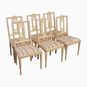 Gustavian Style Chairs, 1900, Set of 6