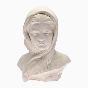 Bust of Woman with Scarf, 1890s