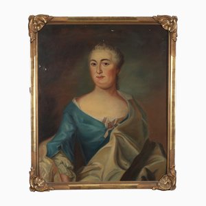 Portrait of Lady, Oil on Canvas, 1850, Framed