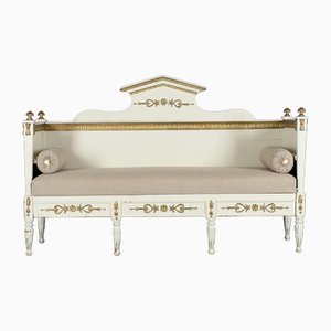Swedish Bench in Cream with Gilding
