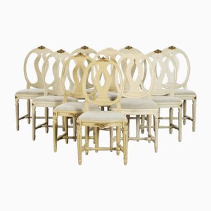 Gustavian Swan Neck Chairs, Set of 4