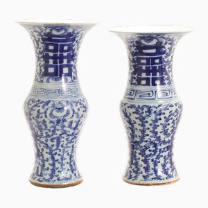 Vasen aus der Qing-Dynastie, 19. Jh., 2er Set