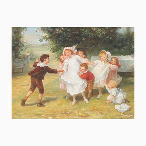 Spielende Kinder, 1880, Öl