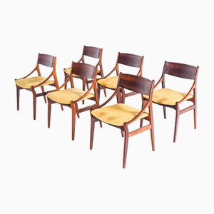 Mid-Century Dinning Chairs in Rosewood by Vestervig Erikson for Brdr. Tromborg, 1960, Set of 6