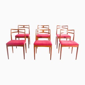Mid-Century Modern Model 94 Dining Chairs in Teak by Johannes Andersen for Christian Linneberg, 1960, Set of 6