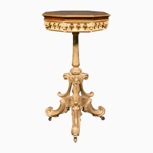 Table d'Appoint Décorative Antique, Continental, Lampe, Regency Revival, Victorien, 1890s