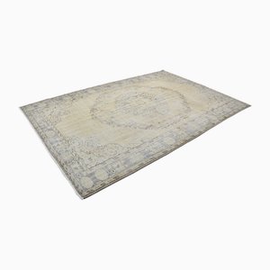 Distressed Neutral Turkish Pale Area Carpet