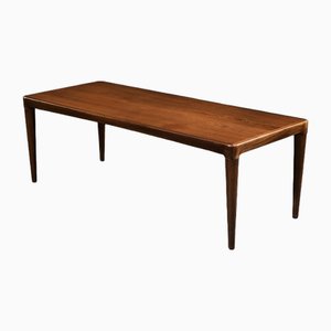 Mid-Century Danish Modern Rosewood Coffee Table with Pull-Out Black Top, 1960s