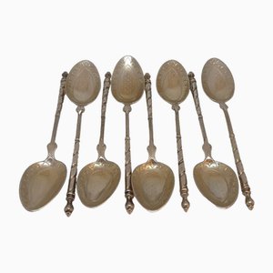 Caviar Silver Caviar Spoons, 1900s, Set of 8