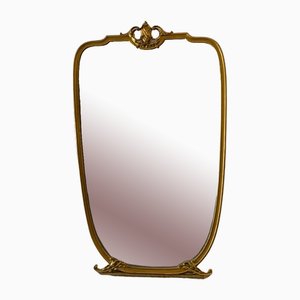 Mid-Century Carved and Golden Mirror, 1950s