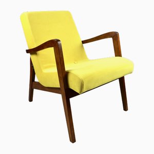Polnischer Vintage Sessel in Gelb, 1970er