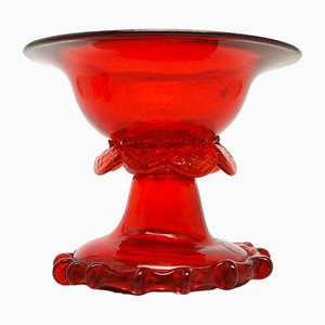 Bowl on Stand from Cracow Glassworks, Poland, 1930s