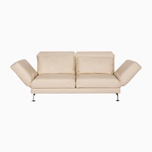 Cream Leather Two-Seater Sofa from Brühl & Moule