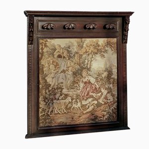 Wandgarderobe mit Gobelin, 1900er