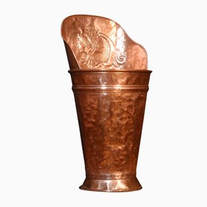 19th Century Copper Log Bin