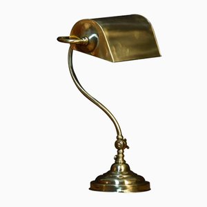 Brass Banker's Desk Lamp, 1920s