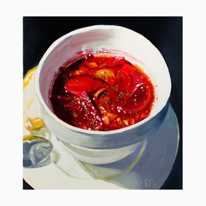 Christian Frederiksen, Beet Soup, 2019, Huile sur Panneau