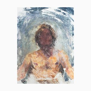 Christian Frederiksen, Self Portrait as Narcissus, 2018, Huile sur Papier