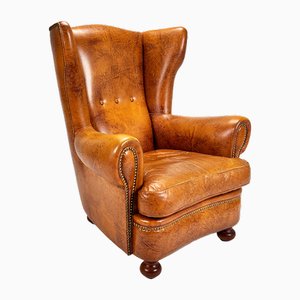 Vintage Leather Club Chair, 1970s