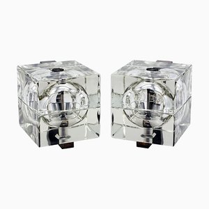 Cubosphere Wall Lamps by Alessandro Mendini for Fidenza Vetraria, 1960s, Set of 2
