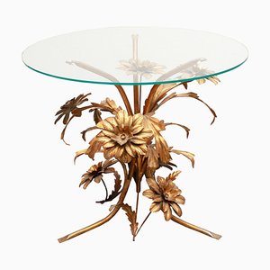 Hollywood Regency Glass Side Table by Hans Kögl, 1970s