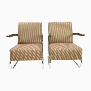 Set of Bauhaus Cantilever Lounge Chairs in the style of Mücke Melder, 1930s