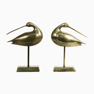 Sculptures Oiseaux en Laiton, 1960s, Set de 2