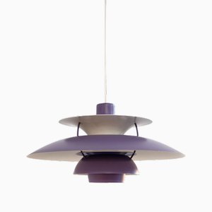 Ph5 Purple Pendant Lamp attributed to Poul Henningsen for Louis Poulsen, Denmark, 1960s