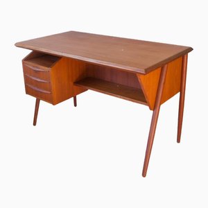 Mid-Century Modern Danish Teak Desk by Gunner Nielsen from Tibergaard, 1960s