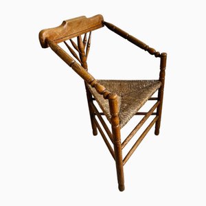 Dutch Ulm Triangular Rush Seat Chair