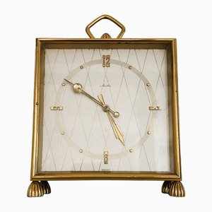 German Brass Mantel Clock from Mauthe, 1950s