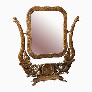 French Cheval Mirror in Art Nouveau style in Beech Wood, 1960s