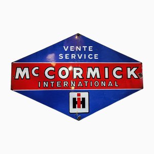Placa grande esmaltada de McCormick, años 50