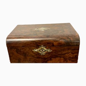 Victorian Burr Walnut Writing Box, 1850s