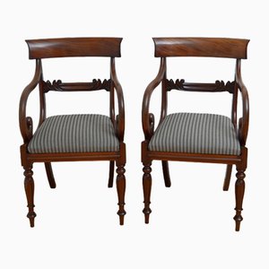 William IV Carver Stühle aus Mahagoni, 1830er, 2er Set
