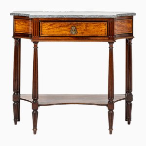 Early 19th Century French Walnut & Satinwood Console Table