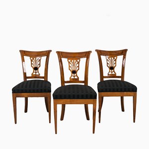 19th Century Biedermeier Chairs, Set of 3