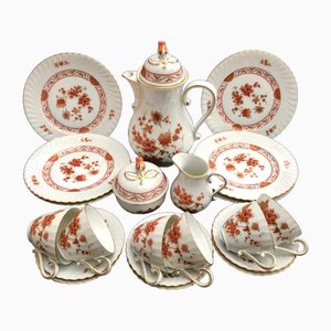 Service à Café Alka Vintage en Porcelaine Bourgogne par Kaiser, Allemagne, 1960s, Set de 21