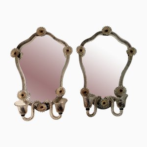 Venetian Mirror Sconces, 1940s, Set of 2