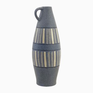 Vintage Vase mit Henkel und Streifen von Jasba