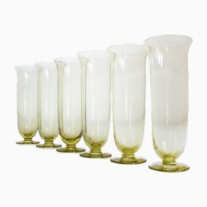 Vintage Italian Murano Glass Flutes by Carlo Moretti, Set of 6
