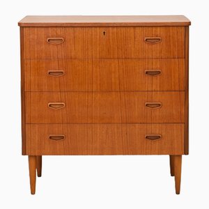 Vintage Teak Chest of Drawers with Four Drawers, 1960s
