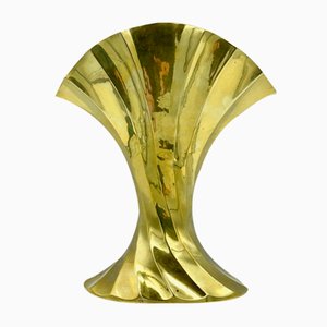 Sculptural Shell Vase in Brass, 1960s