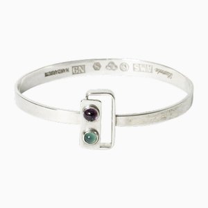Modernistisches Armband aus Silber und Steinen von Arvo Saarela, 1963