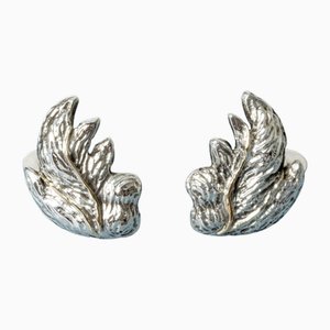 Silver Cufflinks by Olle Ohlsson, 1968, Set of 2