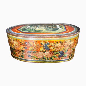 Antique Hand-Painted Chips Box, 1800s