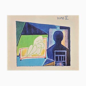 Después de Pablo Picasso, Composición cubista, Fotolitografía, 1959