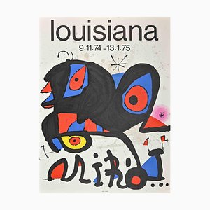 Affiche After Joan Miró, Louisiana, 1974, Lithographie Offset