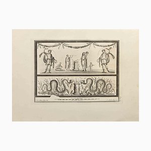 Carlo Nolli, Serpientes y ceremonia romana, Aguafuerte, siglo XVIII